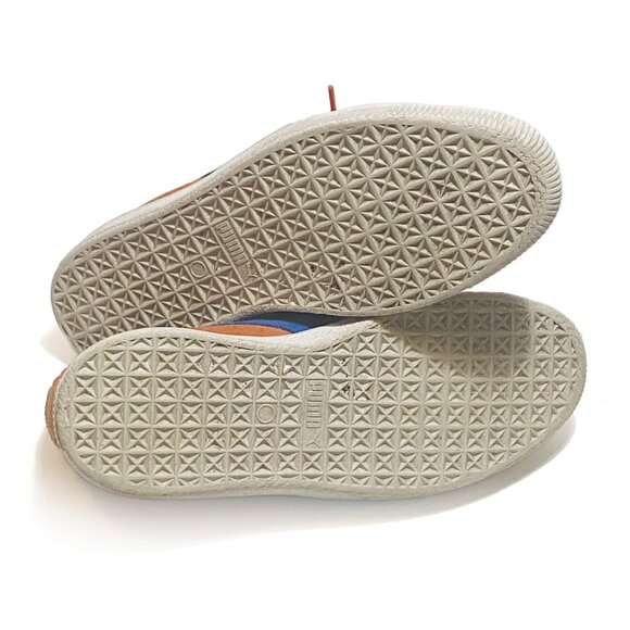 Puma Clyde NYC 361355-01 Sneakers - Mens Size US 9.5 Vibrant Orange & Royal Blue - Picture 4 of 7